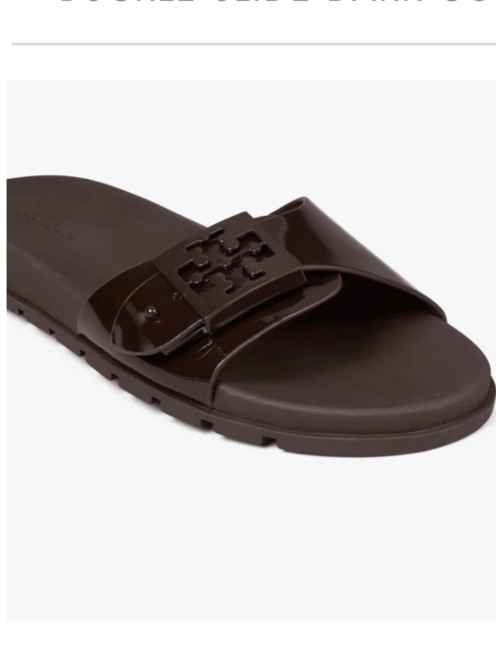 Tory Burch Sandals Mellow Buckle Slide in Dark Cocoa